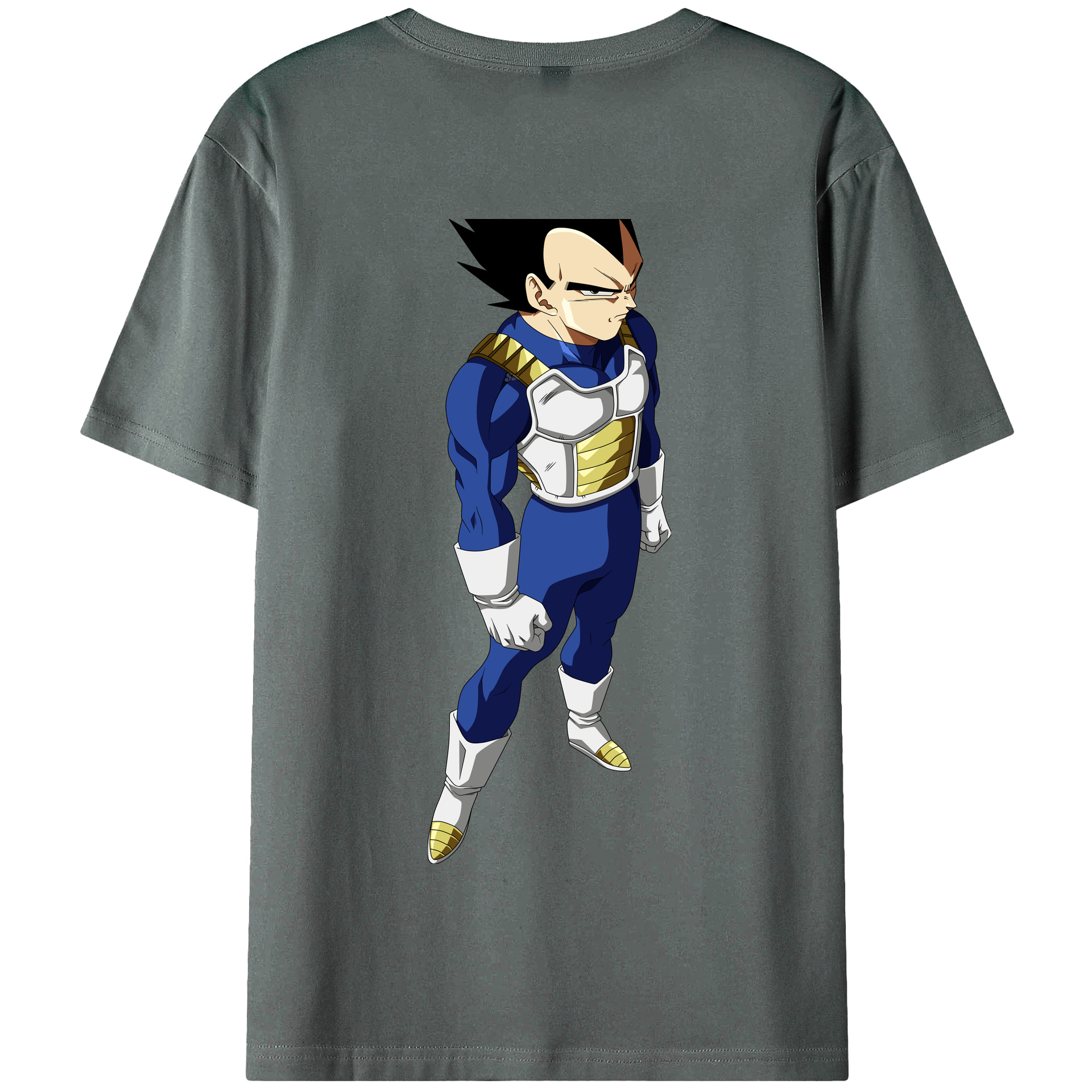 （画像用） ドラゴンボール ベジータ四世（Bejīta Yonsei）DRAGON BALL Vegeta IV 綿100％半袖Tシャツ（背面プリント）